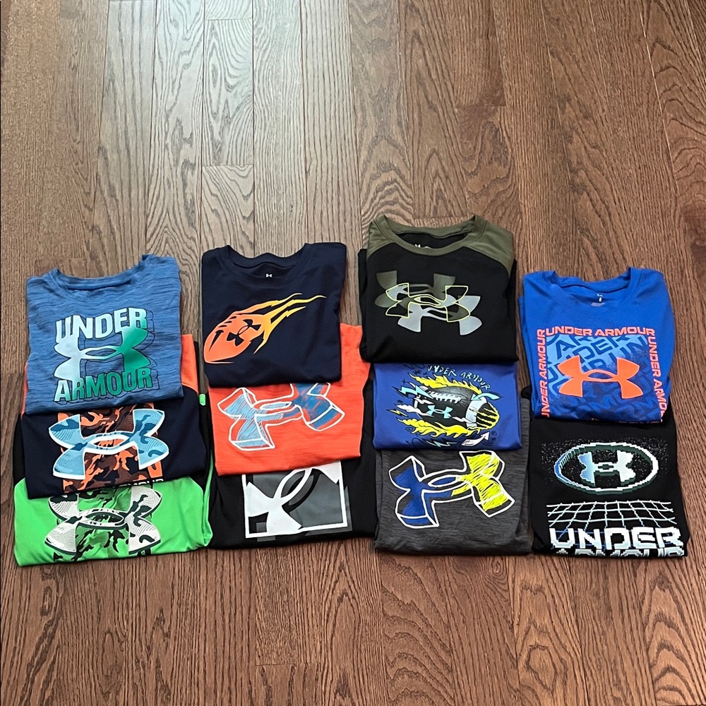 Under Armour Kids long sleeve tee, lot of 11